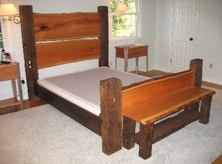 barn wood furniture, barn wood bed, rustic bed